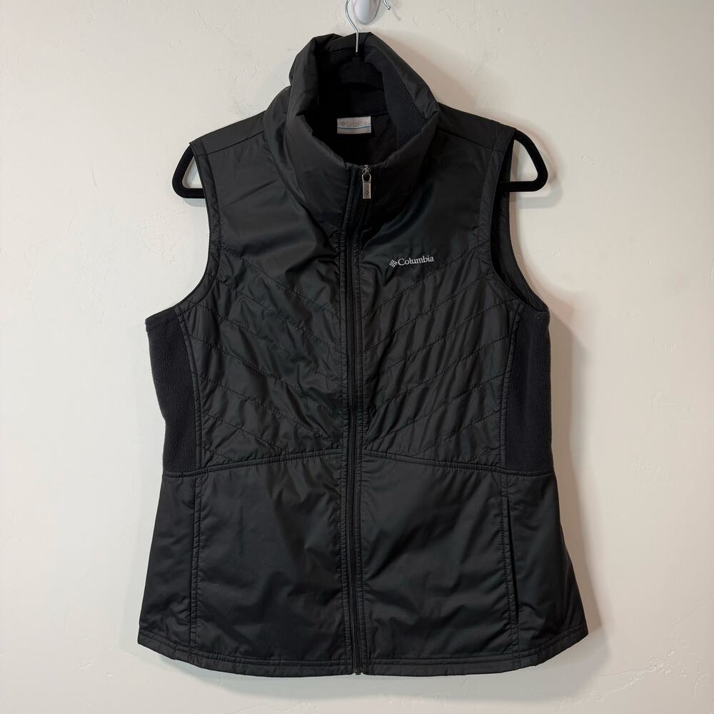Columbia Women's Mix it Around Vest Black Hybrid Fleece Black Large